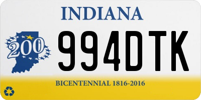 IN license plate 994DTK