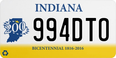 IN license plate 994DTO