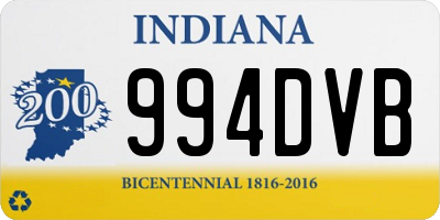 IN license plate 994DVB