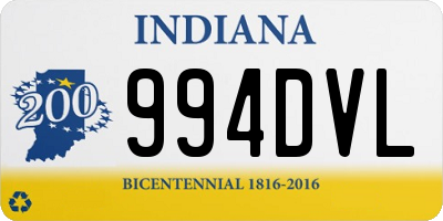 IN license plate 994DVL