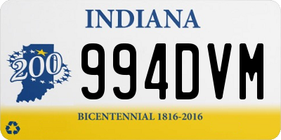 IN license plate 994DVM