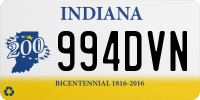 IN license plate 994DVN