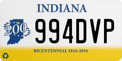 IN license plate 994DVP