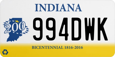 IN license plate 994DWK