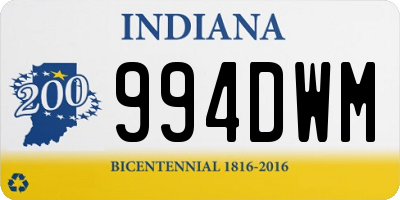 IN license plate 994DWM