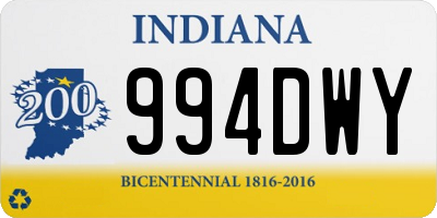 IN license plate 994DWY