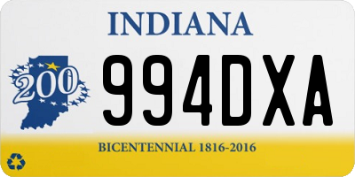 IN license plate 994DXA