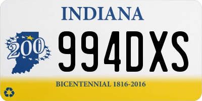 IN license plate 994DXS