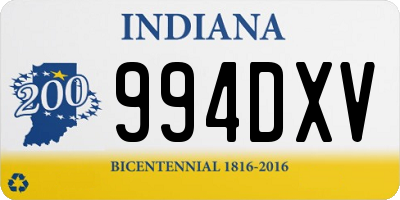 IN license plate 994DXV