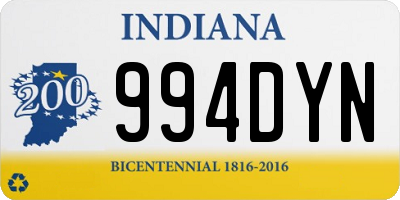 IN license plate 994DYN