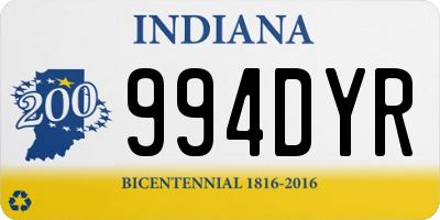 IN license plate 994DYR