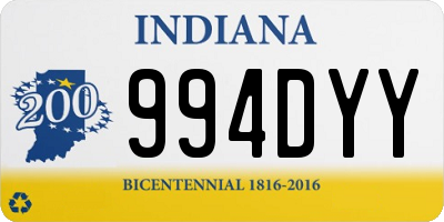 IN license plate 994DYY