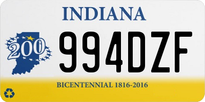 IN license plate 994DZF