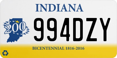 IN license plate 994DZY