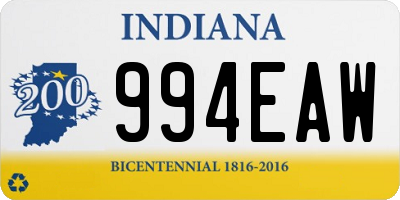 IN license plate 994EAW