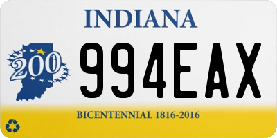 IN license plate 994EAX