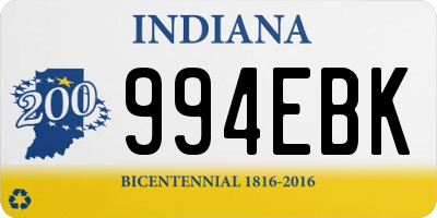 IN license plate 994EBK