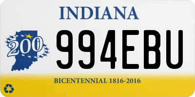 IN license plate 994EBU