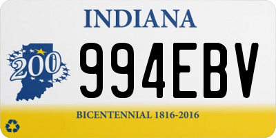 IN license plate 994EBV