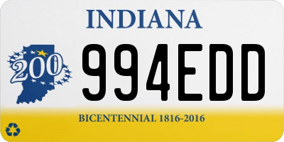 IN license plate 994EDD