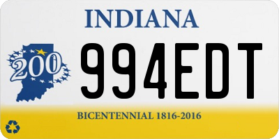 IN license plate 994EDT