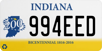 IN license plate 994EED