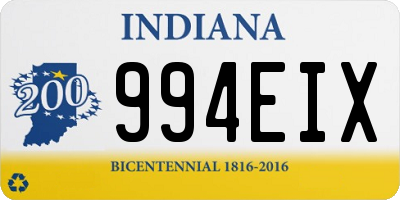 IN license plate 994EIX