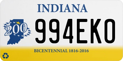 IN license plate 994EKO