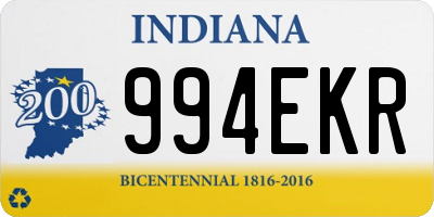 IN license plate 994EKR