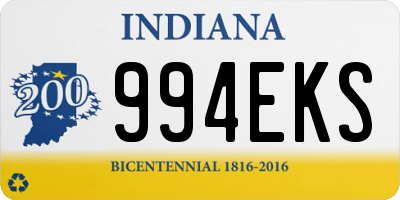 IN license plate 994EKS