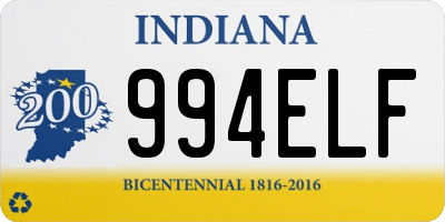 IN license plate 994ELF