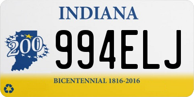 IN license plate 994ELJ