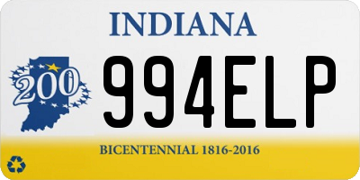 IN license plate 994ELP