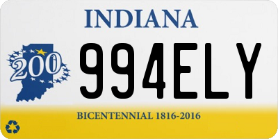 IN license plate 994ELY