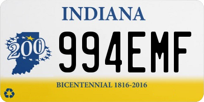 IN license plate 994EMF