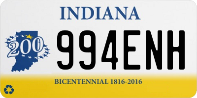 IN license plate 994ENH