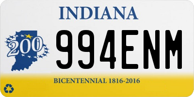 IN license plate 994ENM