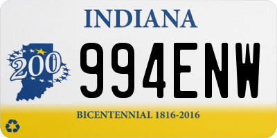 IN license plate 994ENW