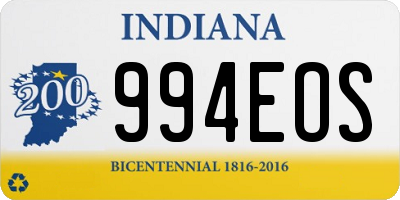 IN license plate 994EOS