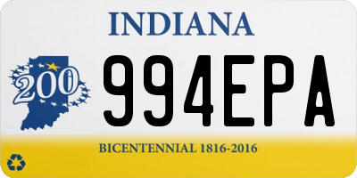 IN license plate 994EPA