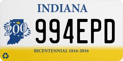 IN license plate 994EPD