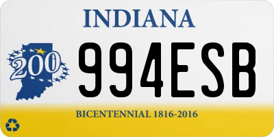 IN license plate 994ESB