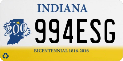 IN license plate 994ESG