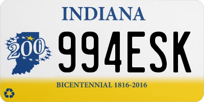 IN license plate 994ESK