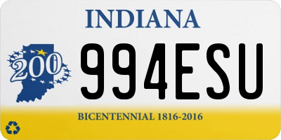 IN license plate 994ESU