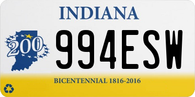 IN license plate 994ESW