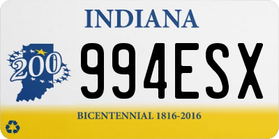 IN license plate 994ESX