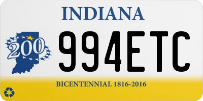 IN license plate 994ETC