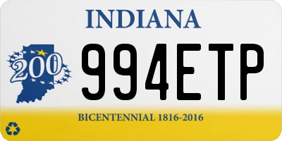 IN license plate 994ETP