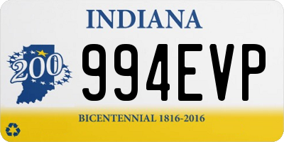 IN license plate 994EVP